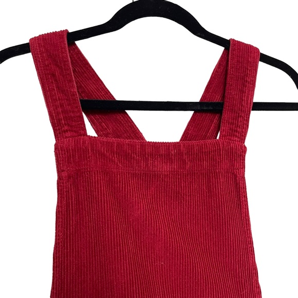 BDG By Urban Outfitters Candid Burgundy Corduroy Pinafore Dress Size S - Picture 3 of 11